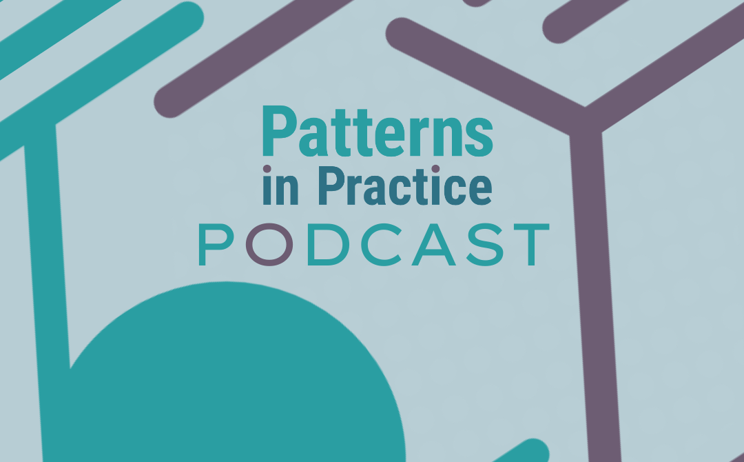 Patterns in Practice: Cultures of AI logo. The background is teal with a darker blue and purple logo design.